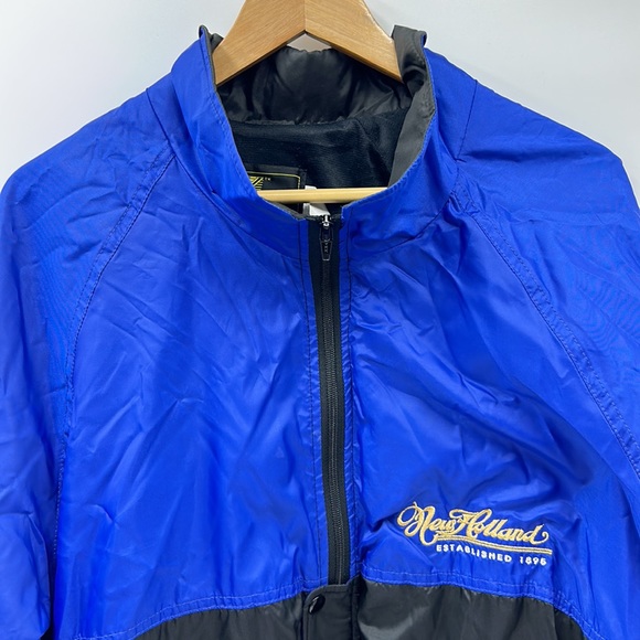 VINTAGE K-PRODUCTS MADE IN USA NEW HOLLAND EST 1895 MENS WINDBREAKER JACKET XXL - Picture 2 of 14